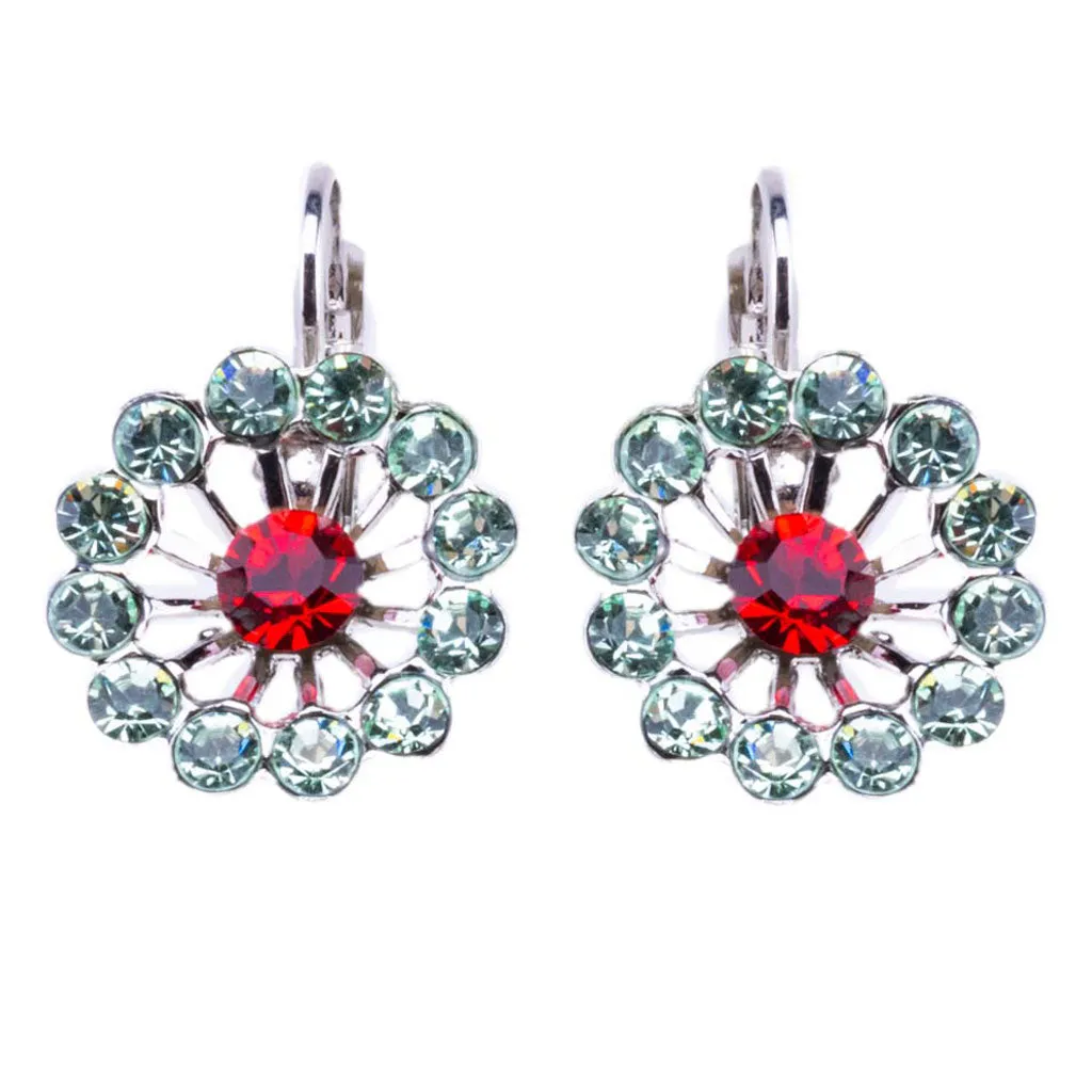 Extra Luxurious Dahlia Leverback Earrings in "Enchanted" *Custom*