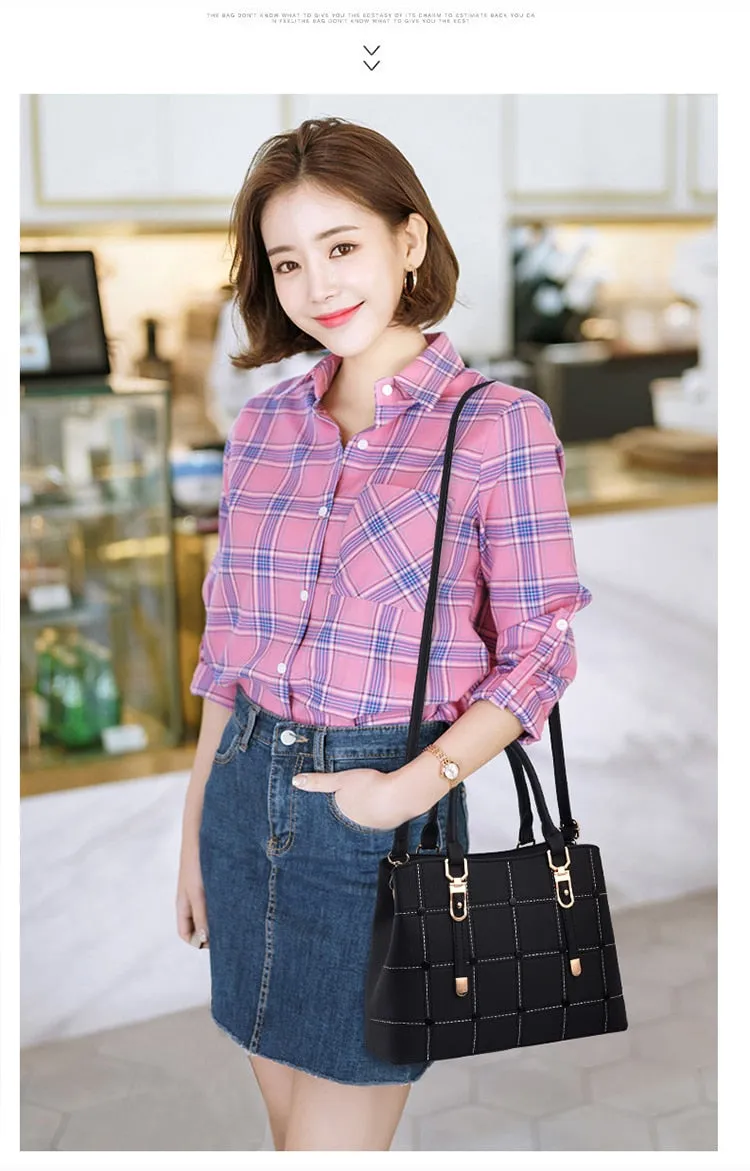 Faux Leather Fashion large Handbag
