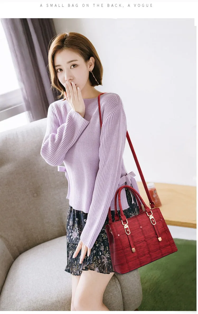 Faux Leather Fashion large Handbag