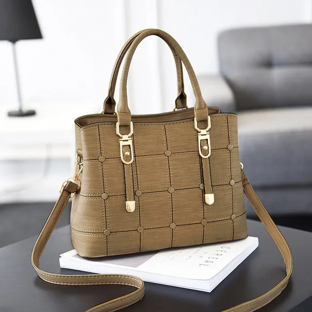 Faux Leather Fashion large Handbag