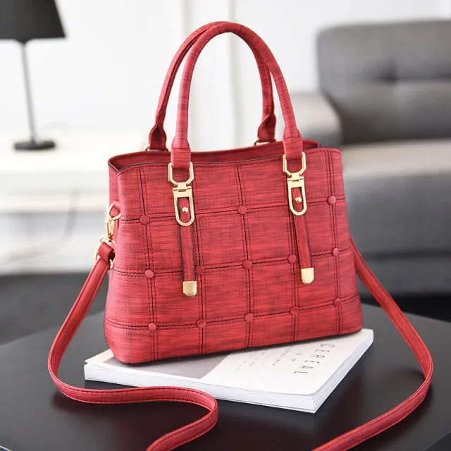 Faux Leather Fashion large Handbag