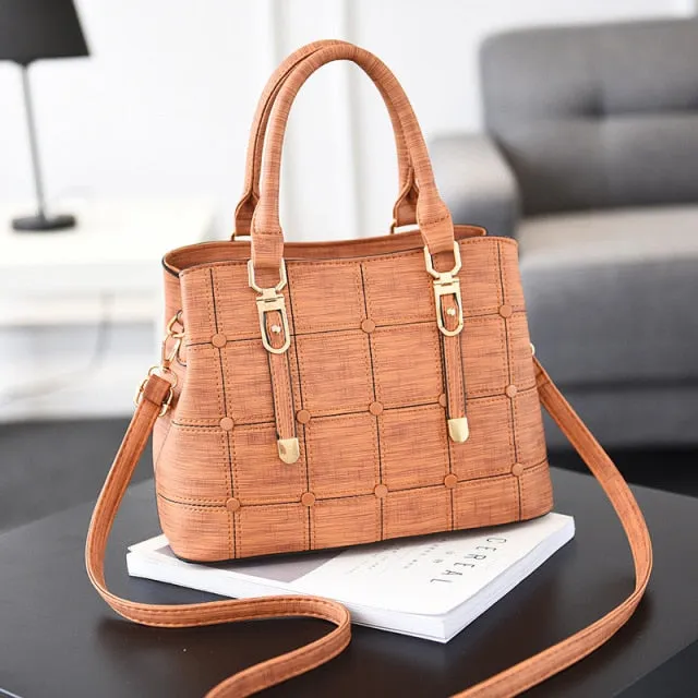 Faux Leather Fashion large Handbag