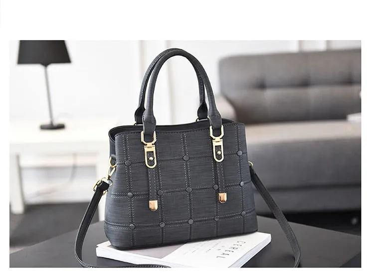 Faux Leather Fashion large Handbag