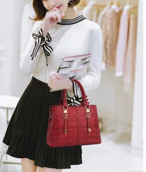 Faux Leather Fashion large Handbag