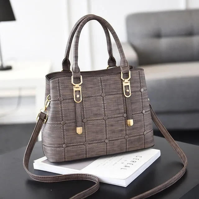 Faux Leather Fashion large Handbag