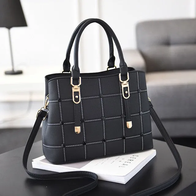 Faux Leather Fashion large Handbag