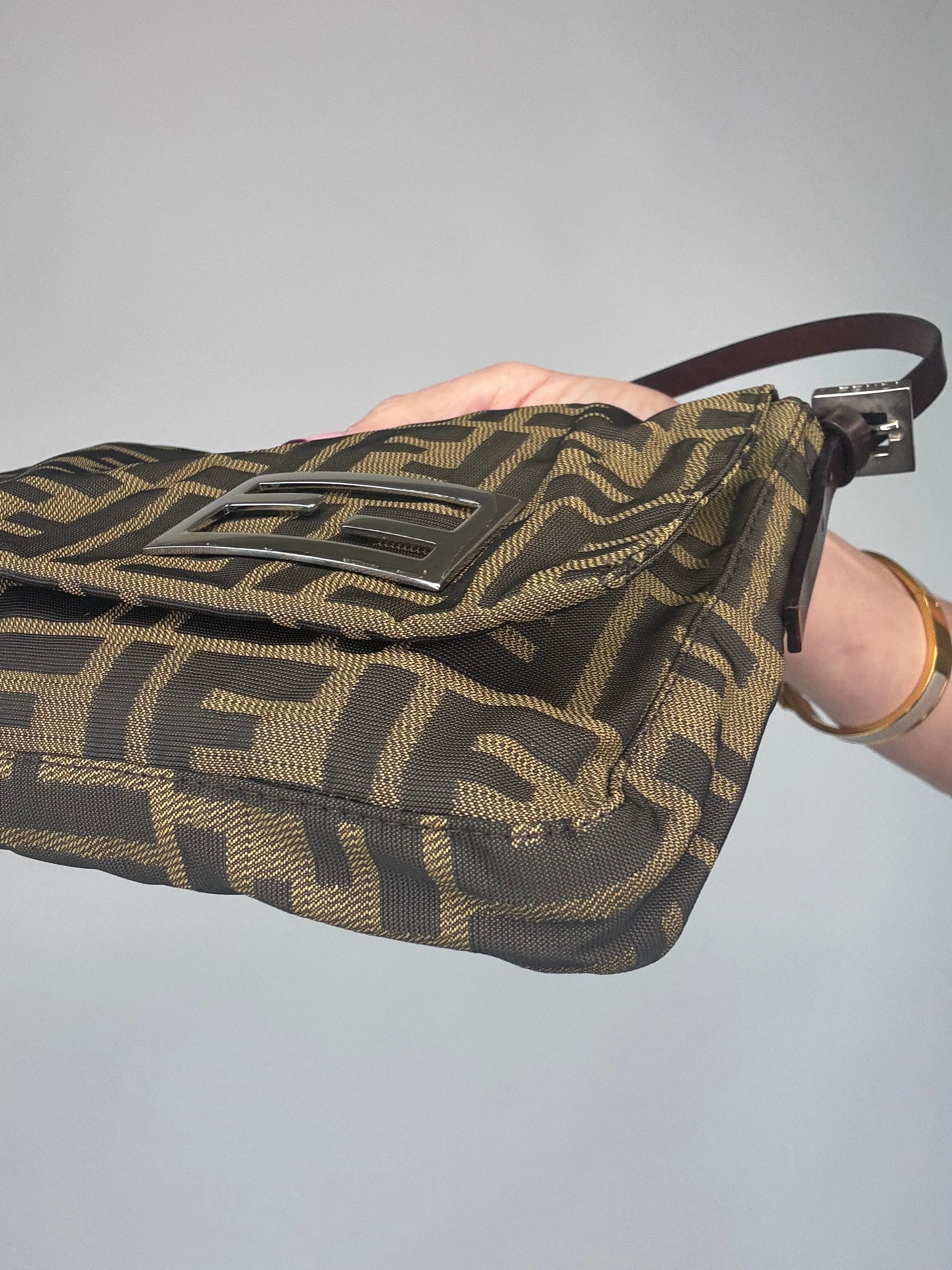 Fendi Vintage Zucca Shoulder Bag