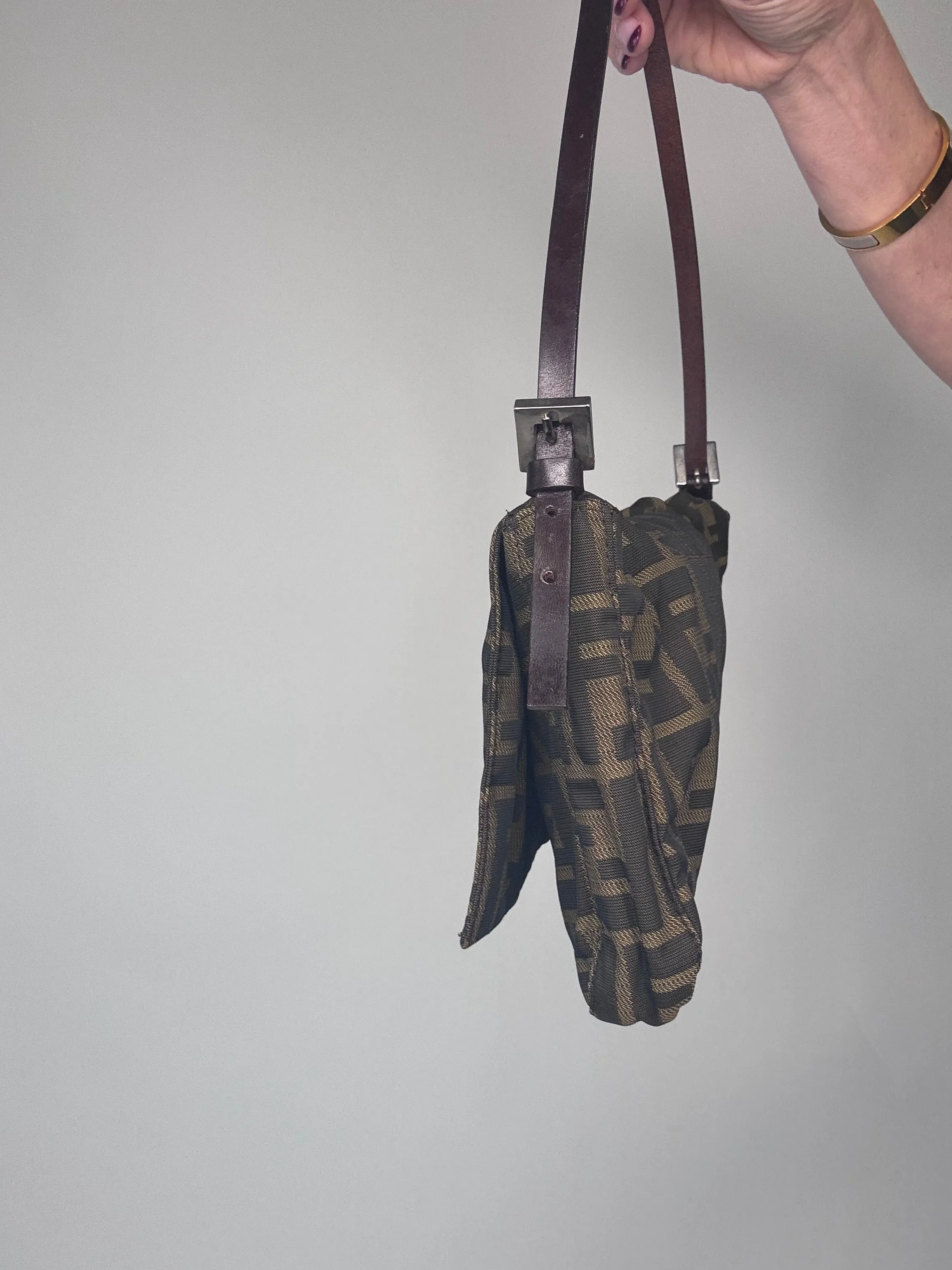 Fendi Vintage Zucca Shoulder Bag