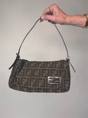 Fendi Vintage Zucca Shoulder Bag