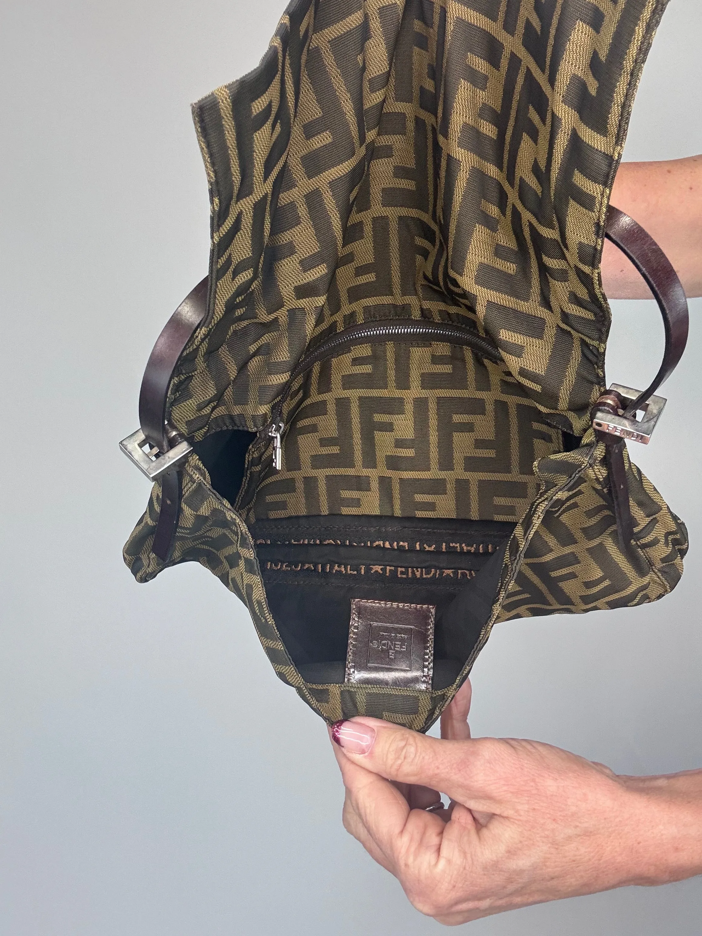 Fendi Vintage Zucca Shoulder Bag