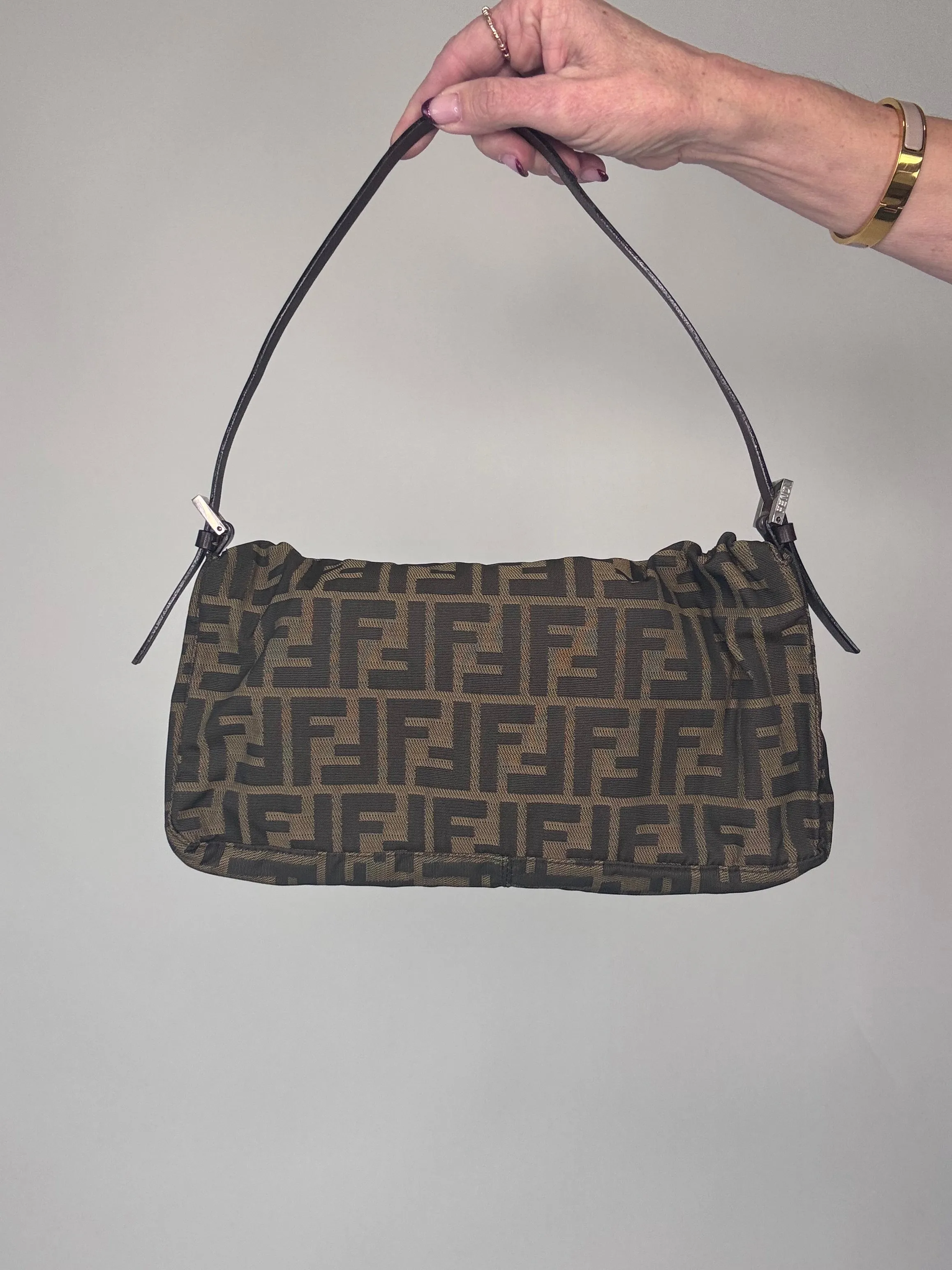 Fendi Vintage Zucca Shoulder Bag