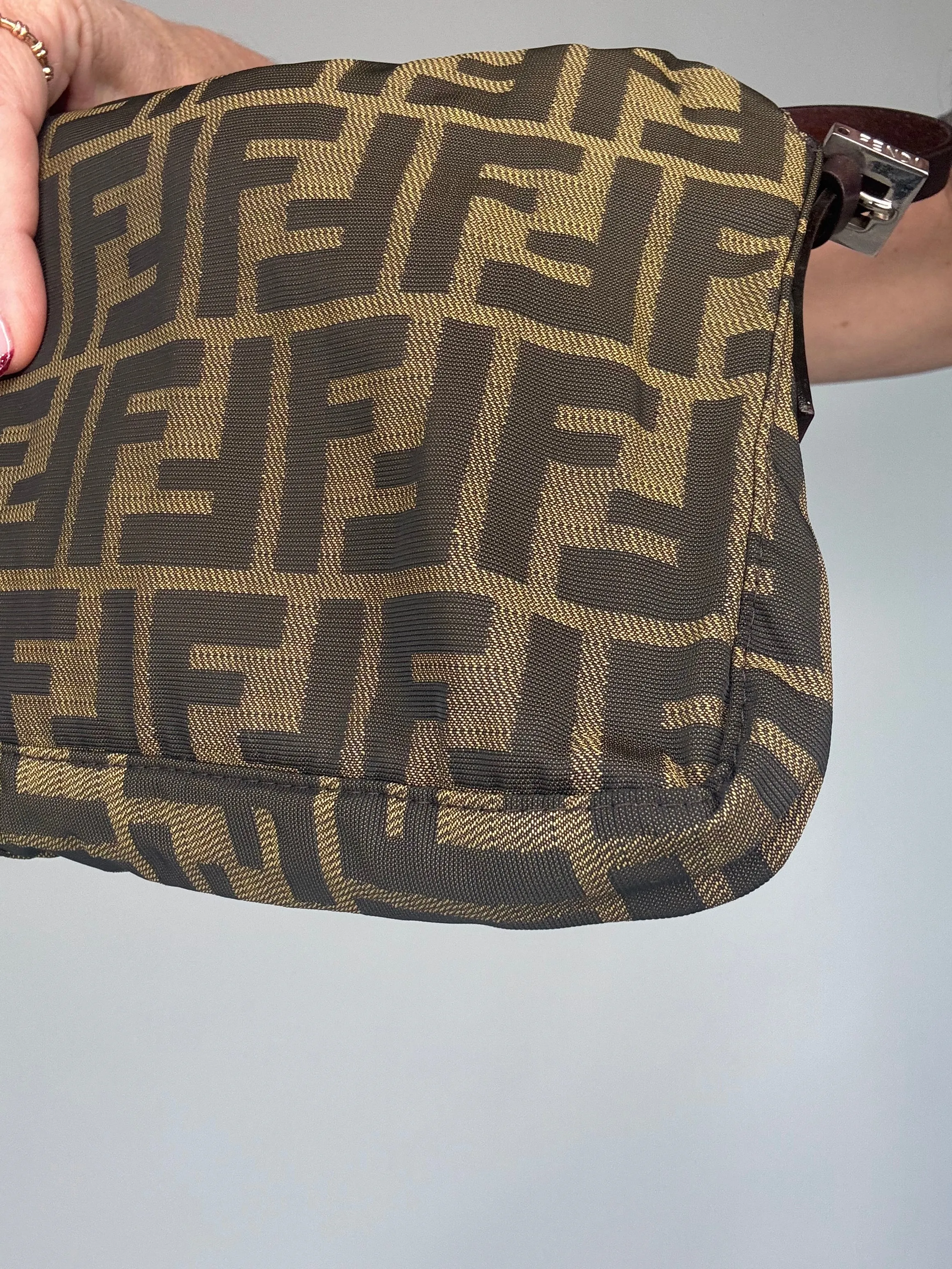Fendi Vintage Zucca Shoulder Bag
