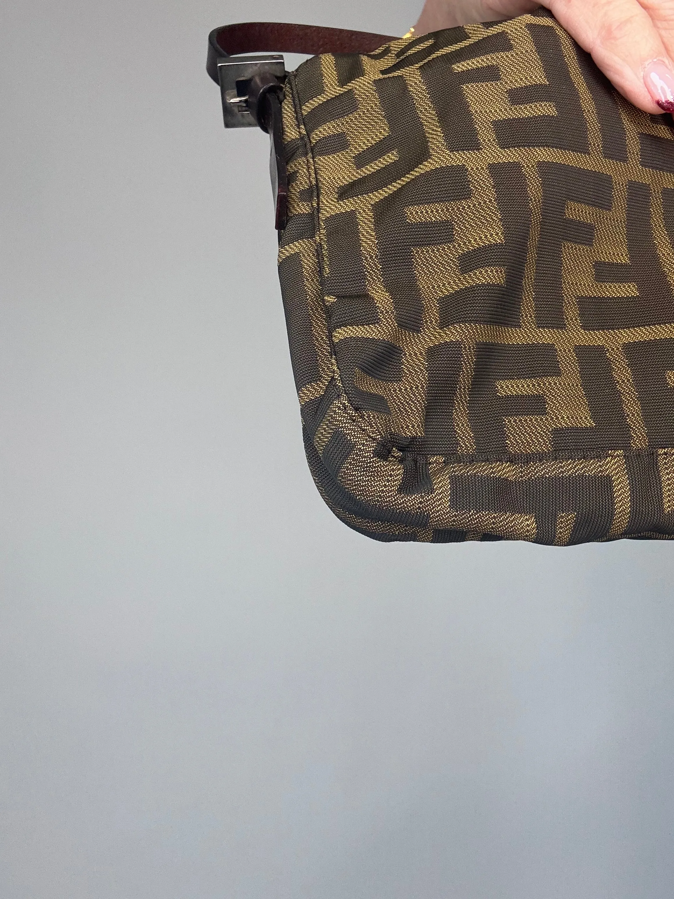 Fendi Vintage Zucca Shoulder Bag