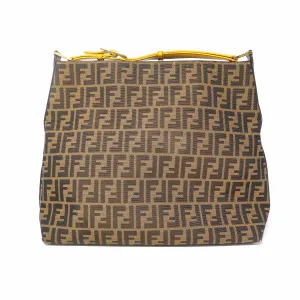 Fendi Zucca Print Large Canvas Hobo Bag