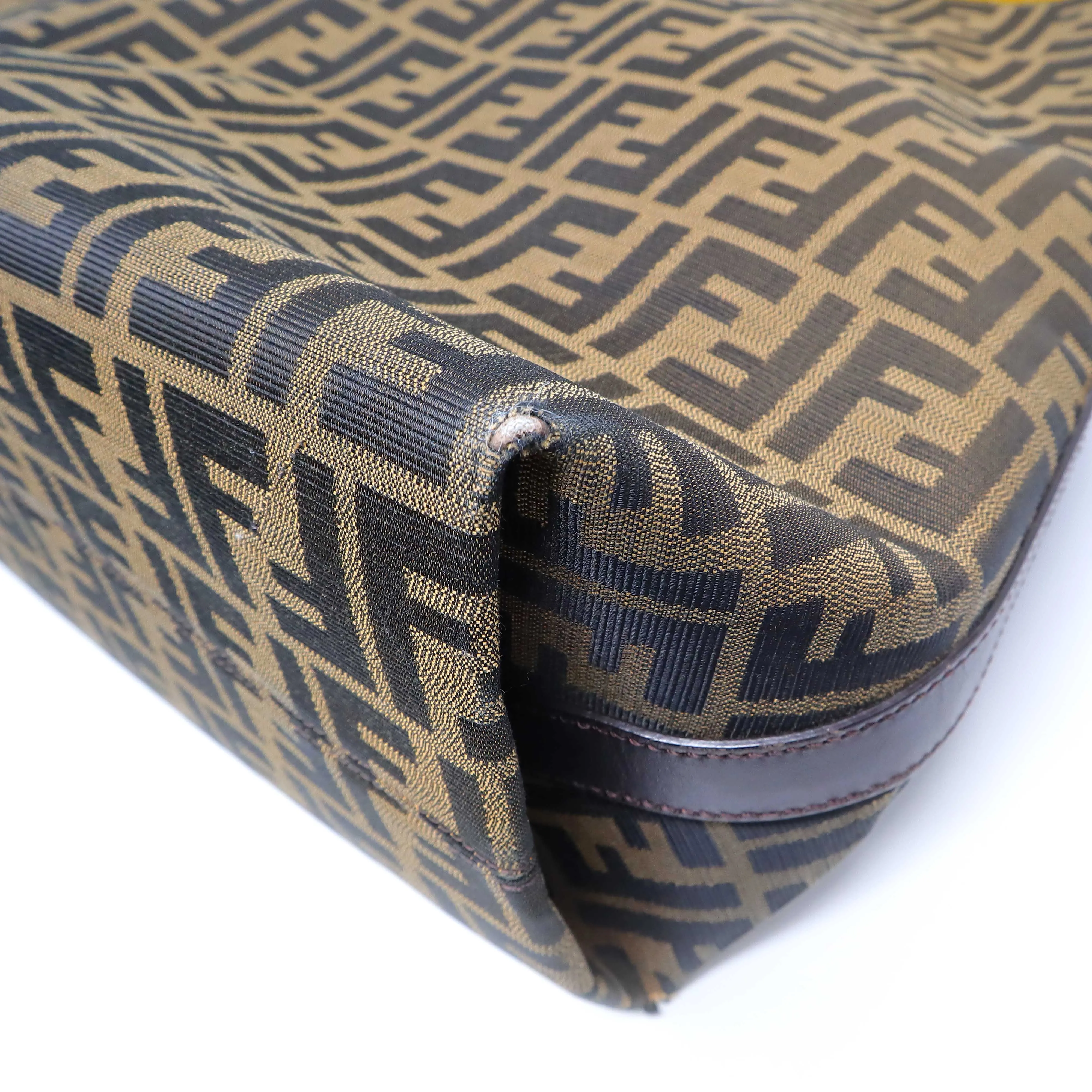 Fendi Zucca Print Large Canvas Hobo Bag