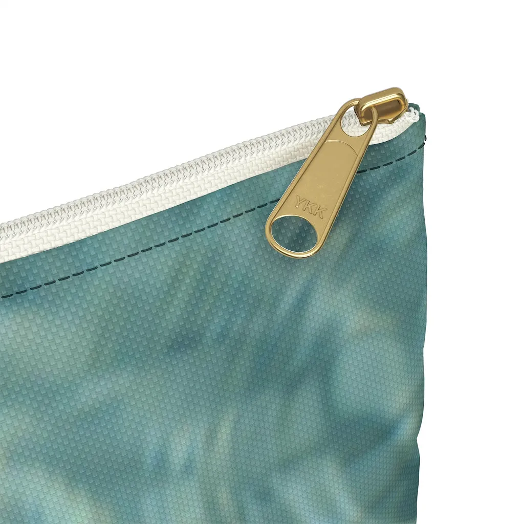 Floating Frangipani Zippered Accessory Pouch (FWS)