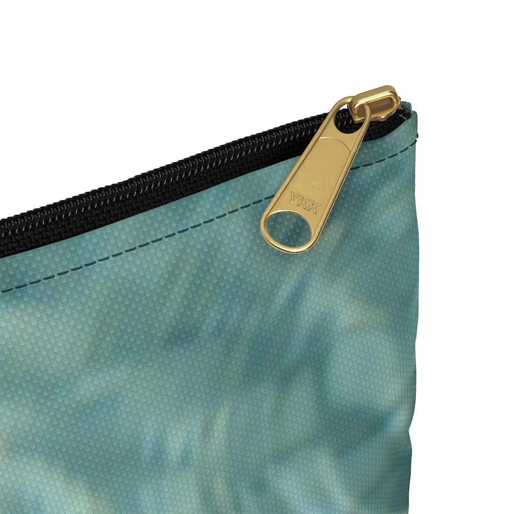 Floating Frangipani Zippered Accessory Pouch (FWS)