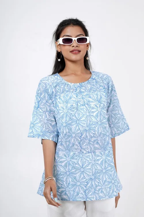 Floral Fusion Hand Block Printed Top