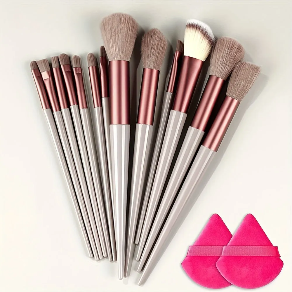 Fluffy Makeup Brush Set & Storage Bag