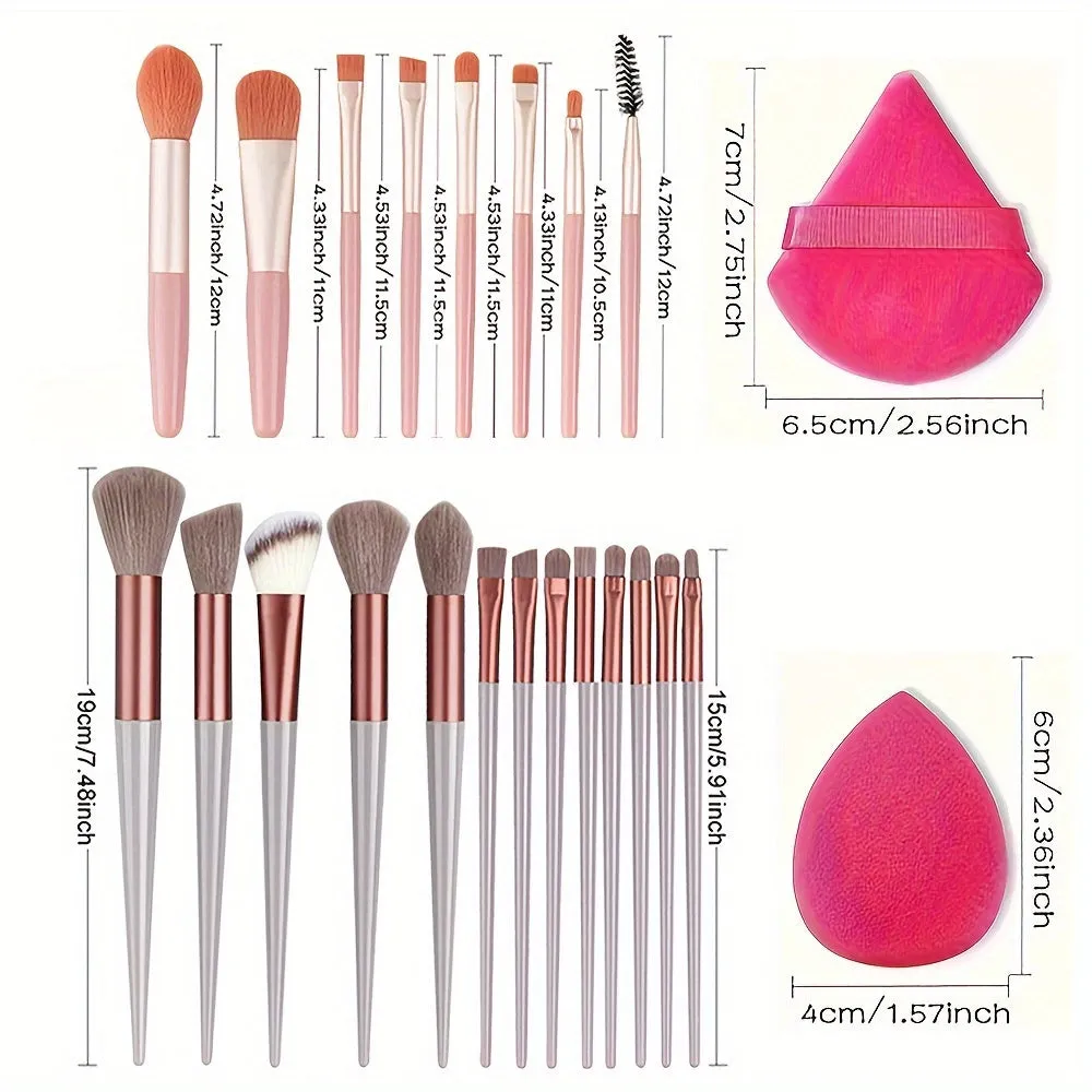Fluffy Makeup Brush Set & Storage Bag