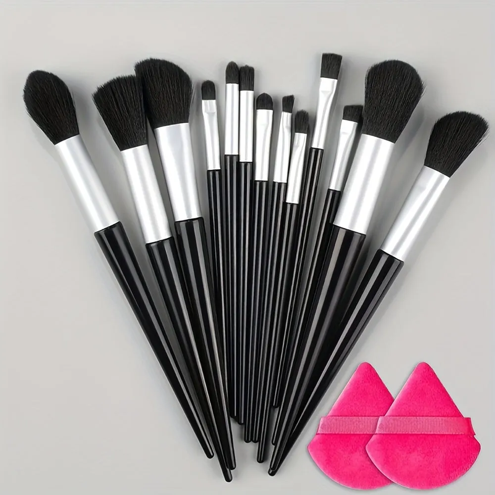 Fluffy Makeup Brush Set & Storage Bag