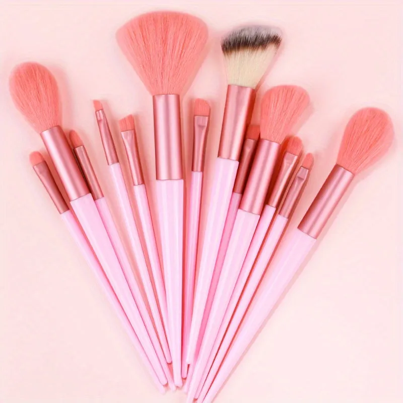 Fluffy Makeup Brush Set & Storage Bag