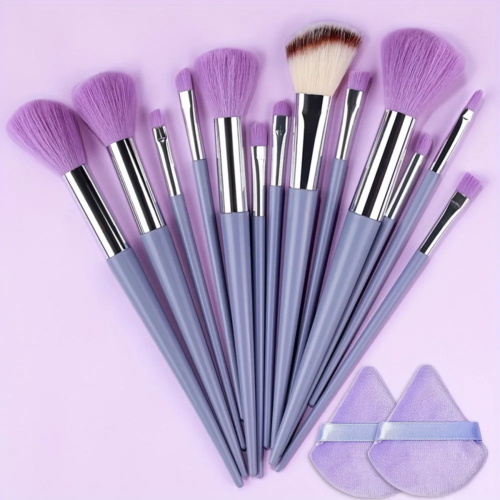 Fluffy Makeup Brush Set & Storage Bag