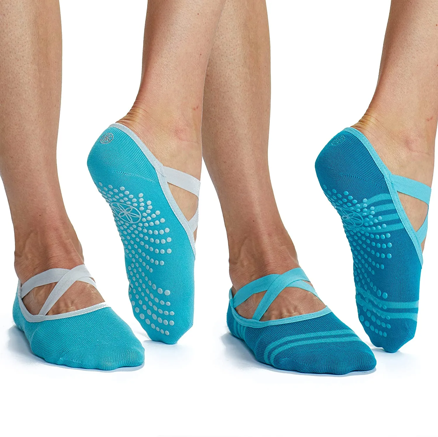 Gaiam Yoga Barre Socks - Non Slip Sticky Toe Grip Accessories for Women & Men