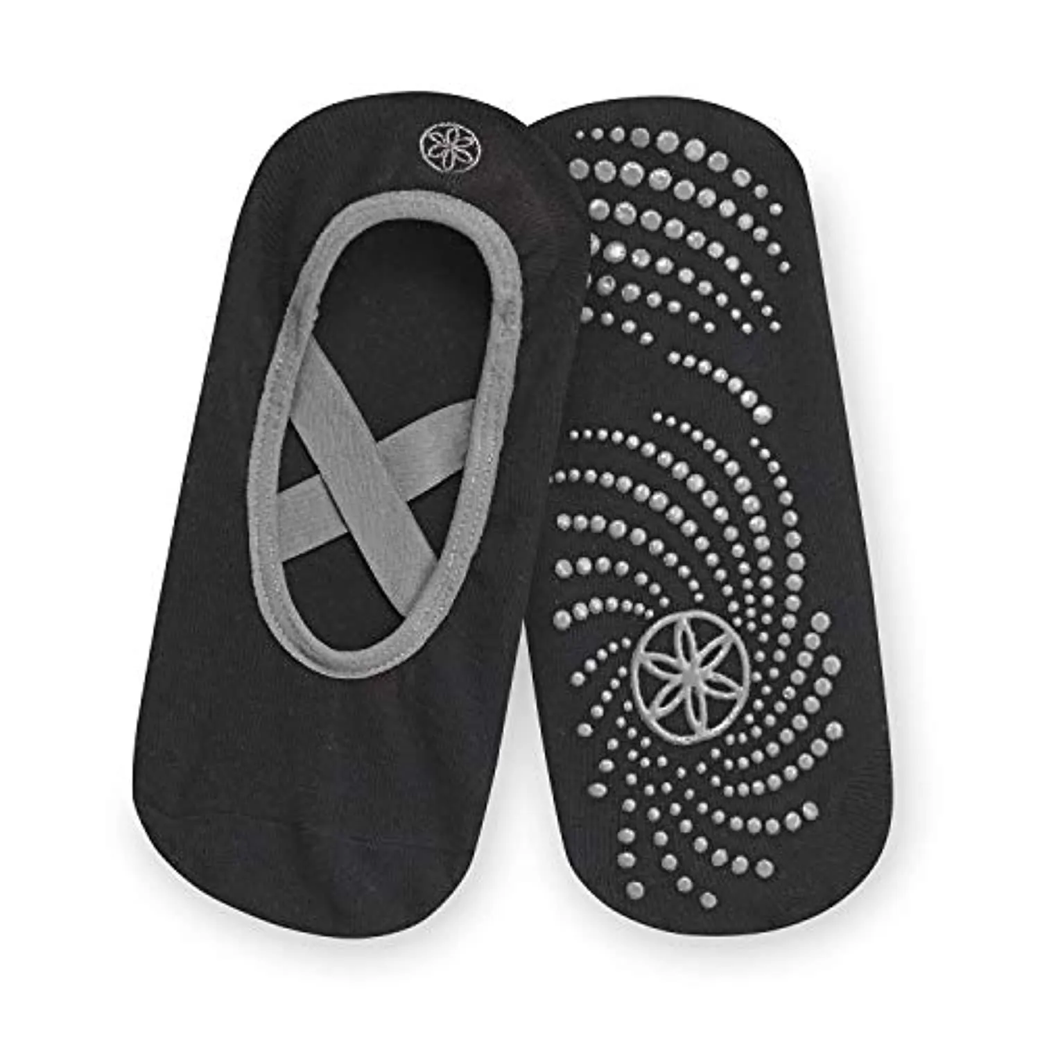 Gaiam Yoga Barre Socks - Non Slip Sticky Toe Grip Accessories for Women & Men