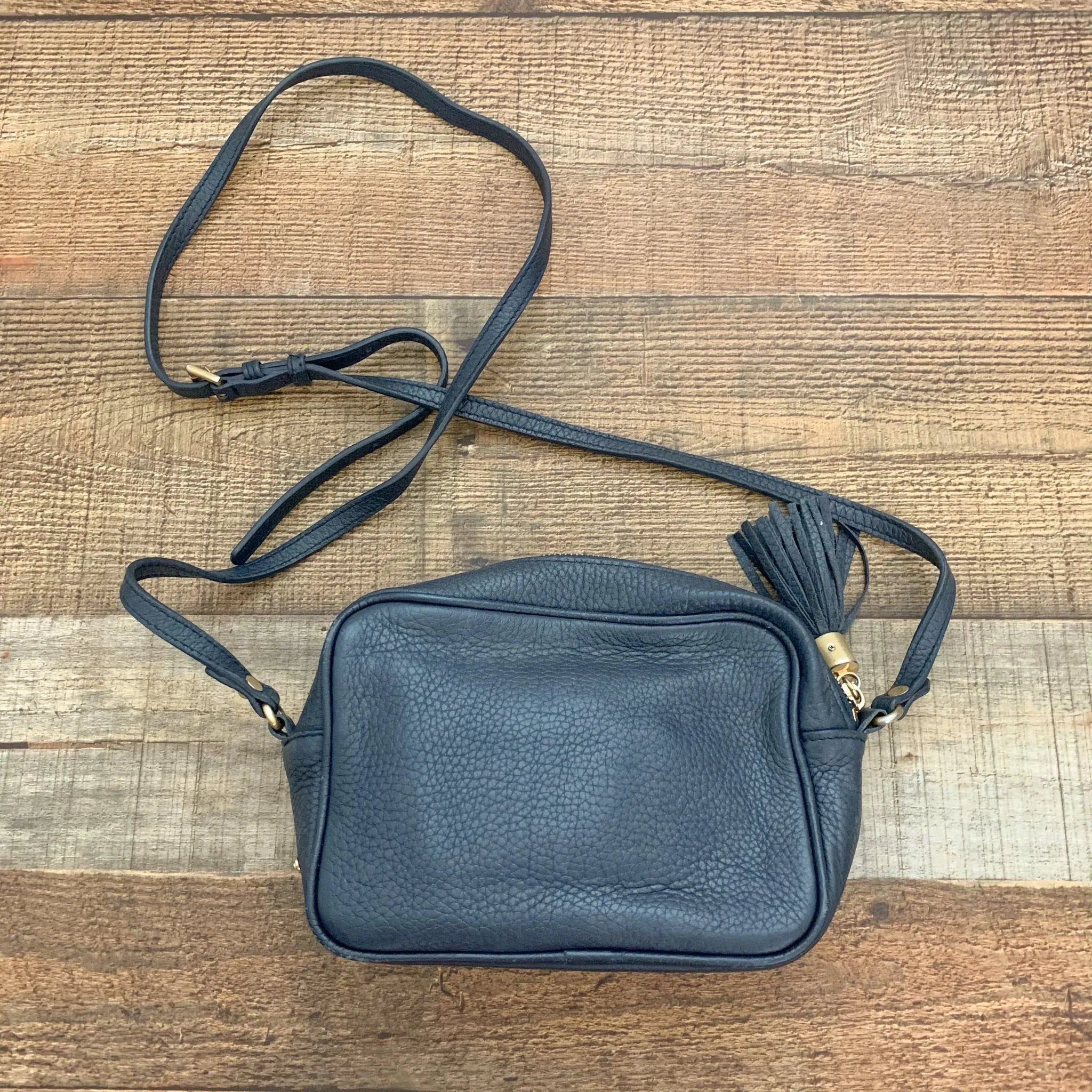 GiGi New York Navy Blue "JCC" Monogramed Handbag