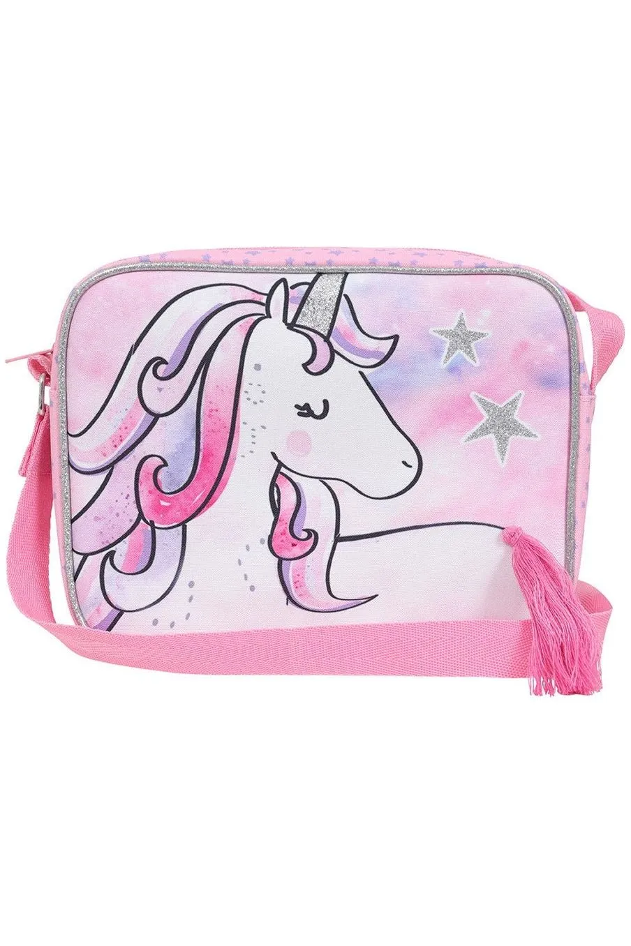 Girls Unicorn Star Pink 2 Piece Set Backpack & Lunch Bag