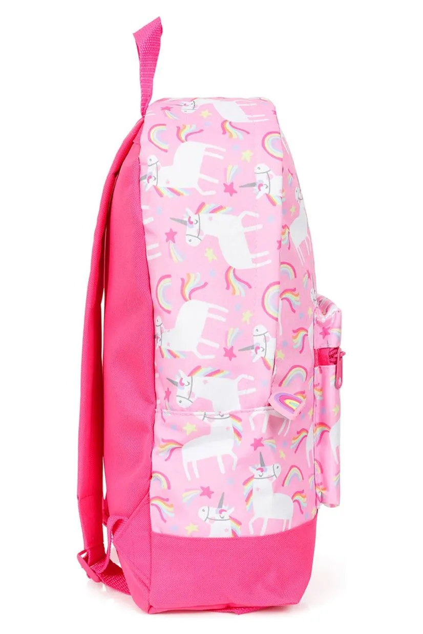 Girls Unicorn Star Pink 2 Piece Set Backpack & Lunch Bag