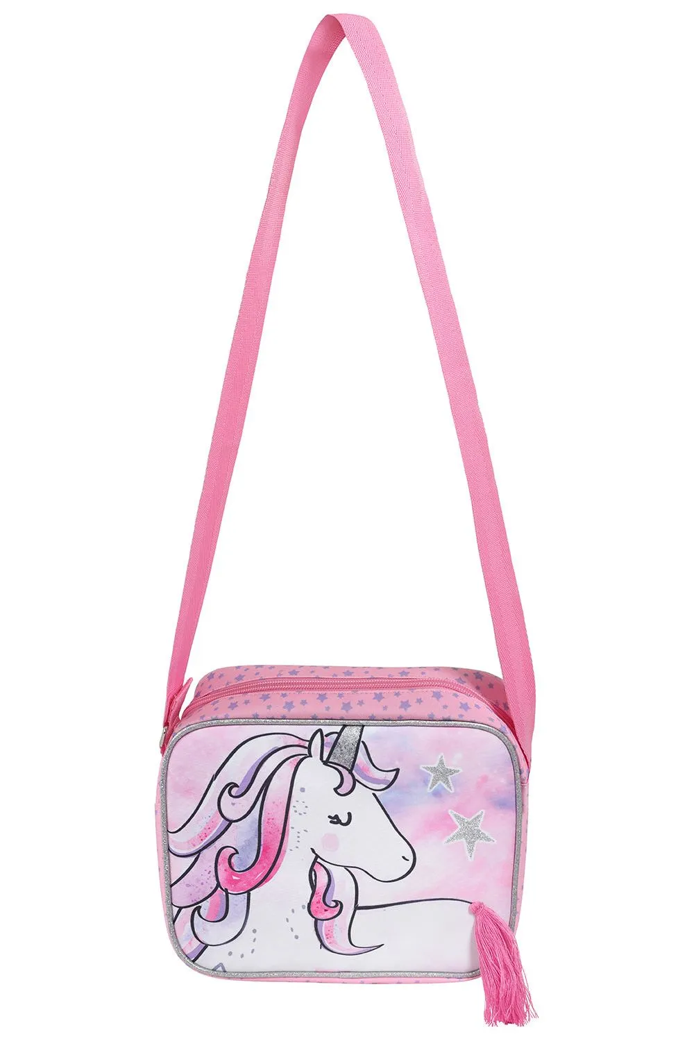 Girls Unicorn Star Pink 2 Piece Set Backpack & Lunch Bag