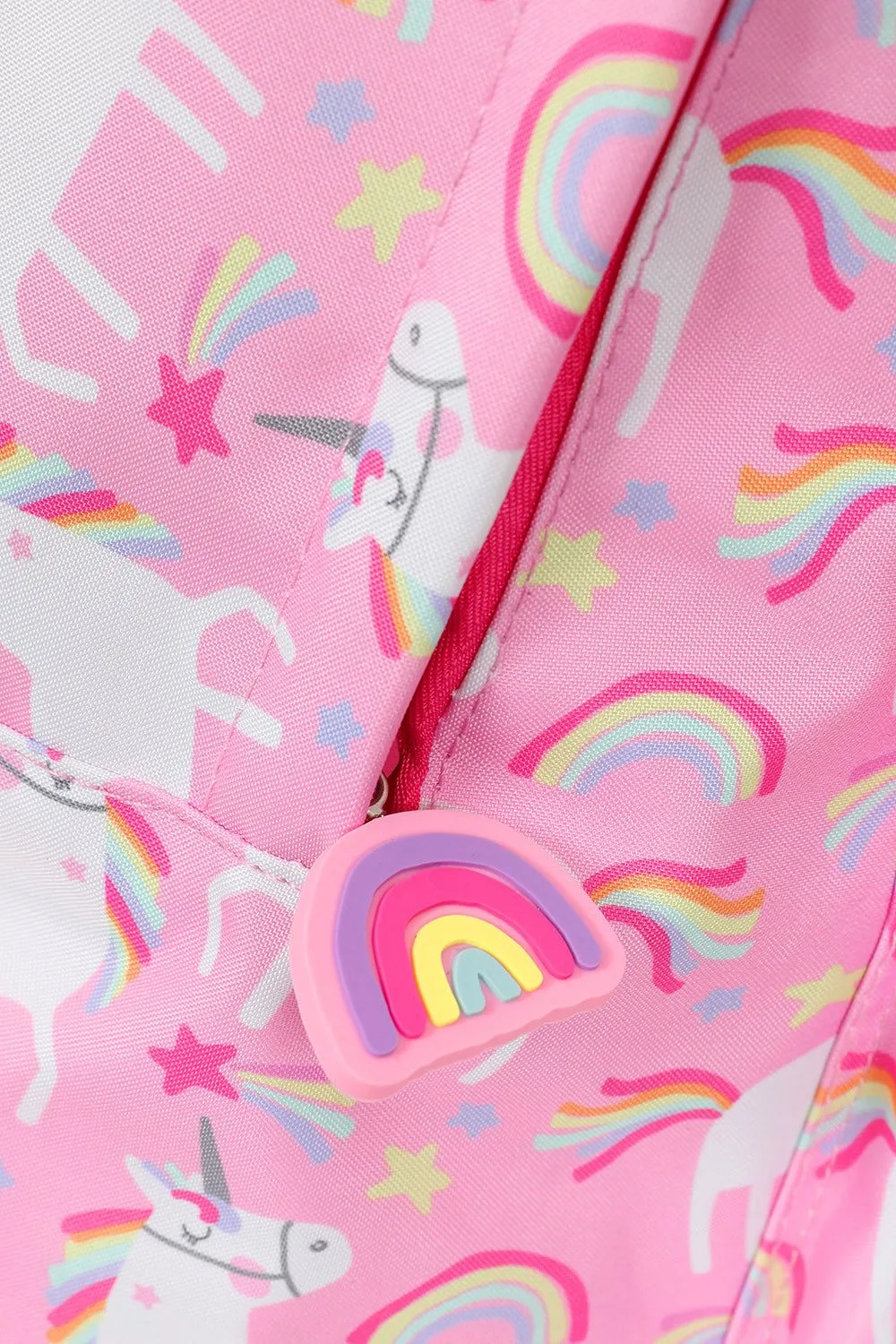 Girls Unicorn Star Pink 2 Piece Set Backpack & Lunch Bag