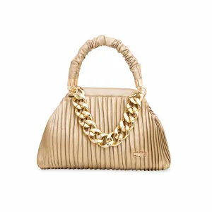 Golden Formal Hand Bag P36038