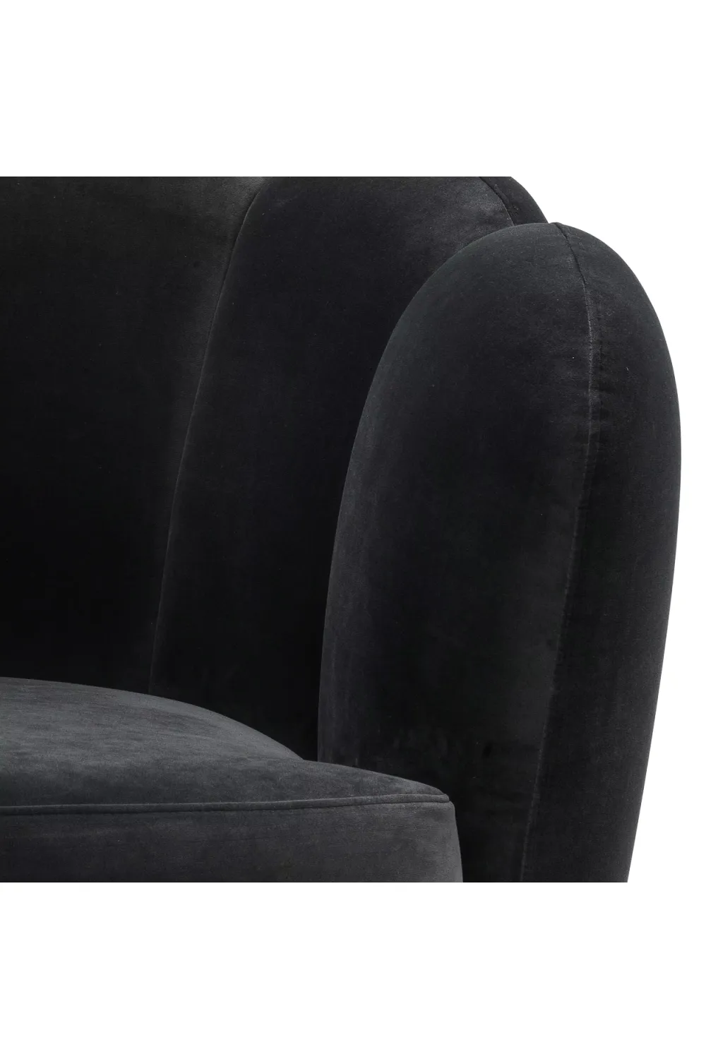 Gray Velvet Scalloped Swivel Chair | Eichholtz Mirage