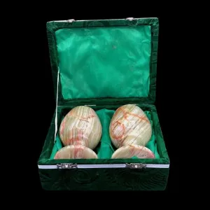 Green Banded Onyx Wine Goblet Set