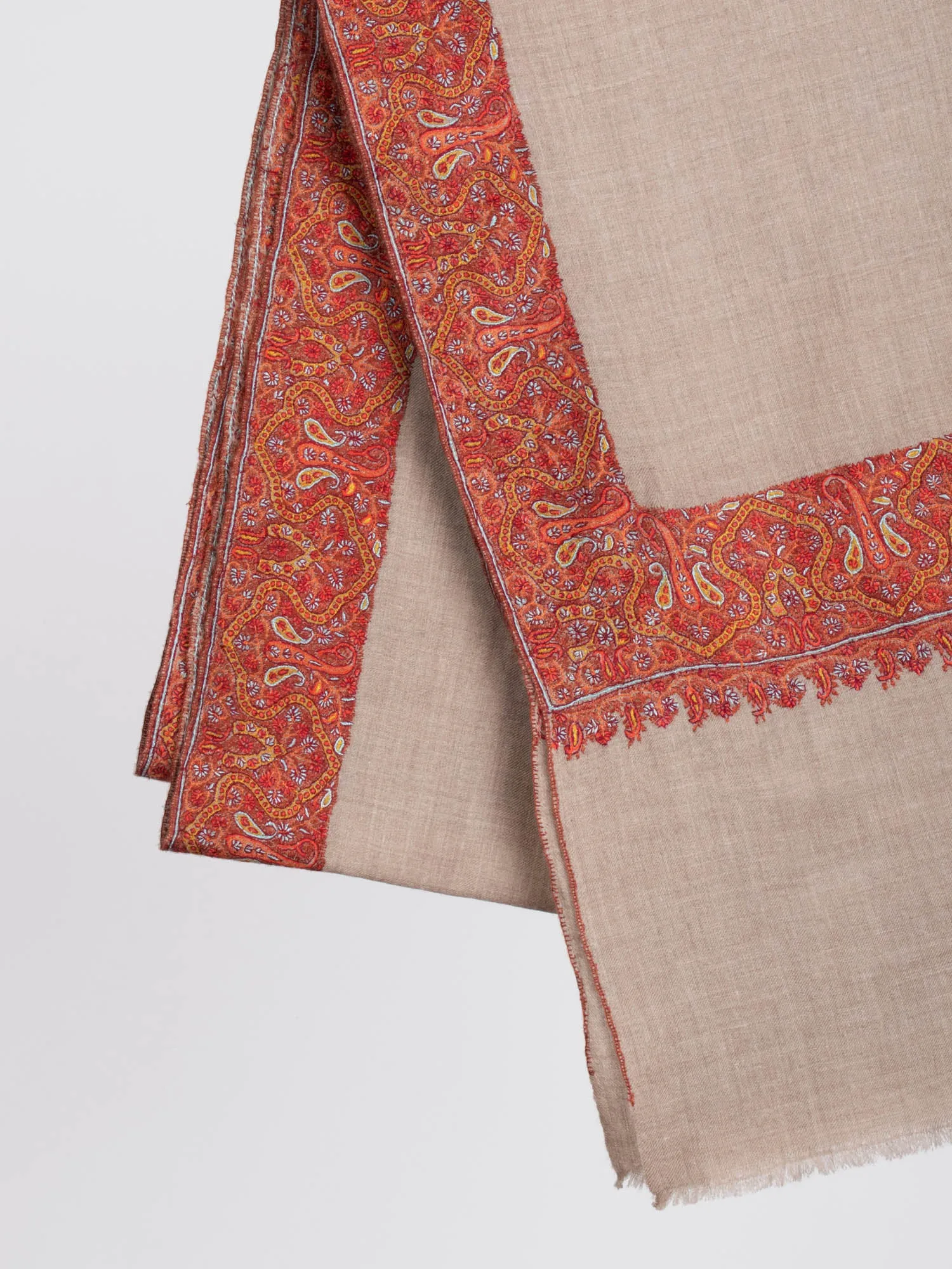 Grey Daur Dar Luxurious Pashmina Shawl