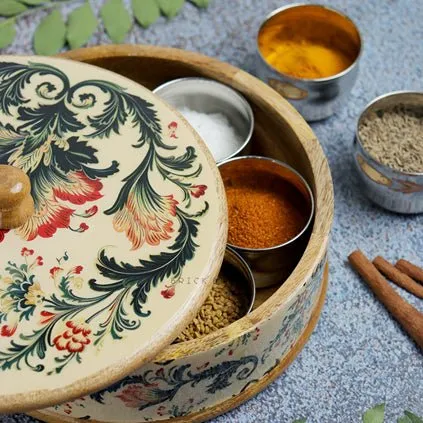 Handcrafted Ikat Bloom Masala Box