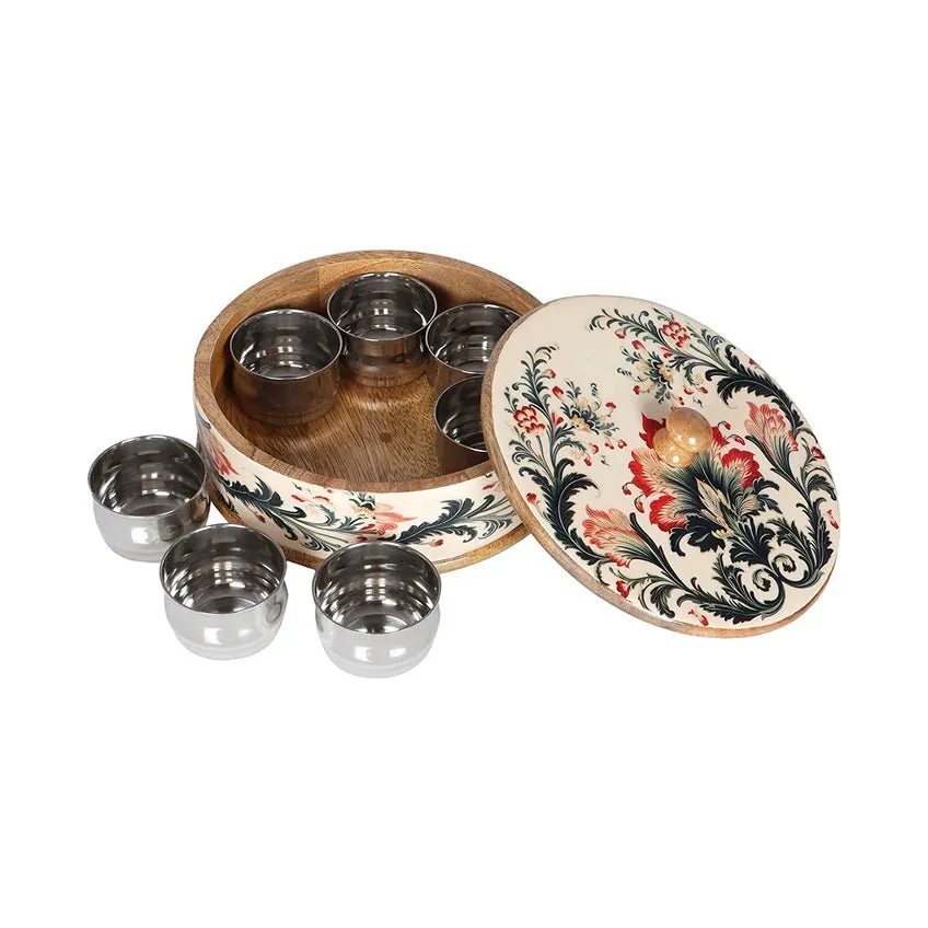 Handcrafted Ikat Bloom Masala Box