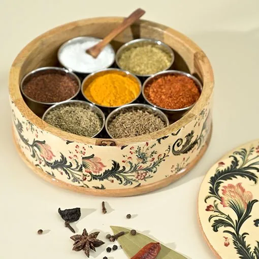 Handcrafted Ikat Bloom Masala Box