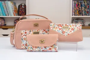 Handmade Set of 3 | KiKi Crossbody, Fold-N-Go Wallet & Harlequin Pouch