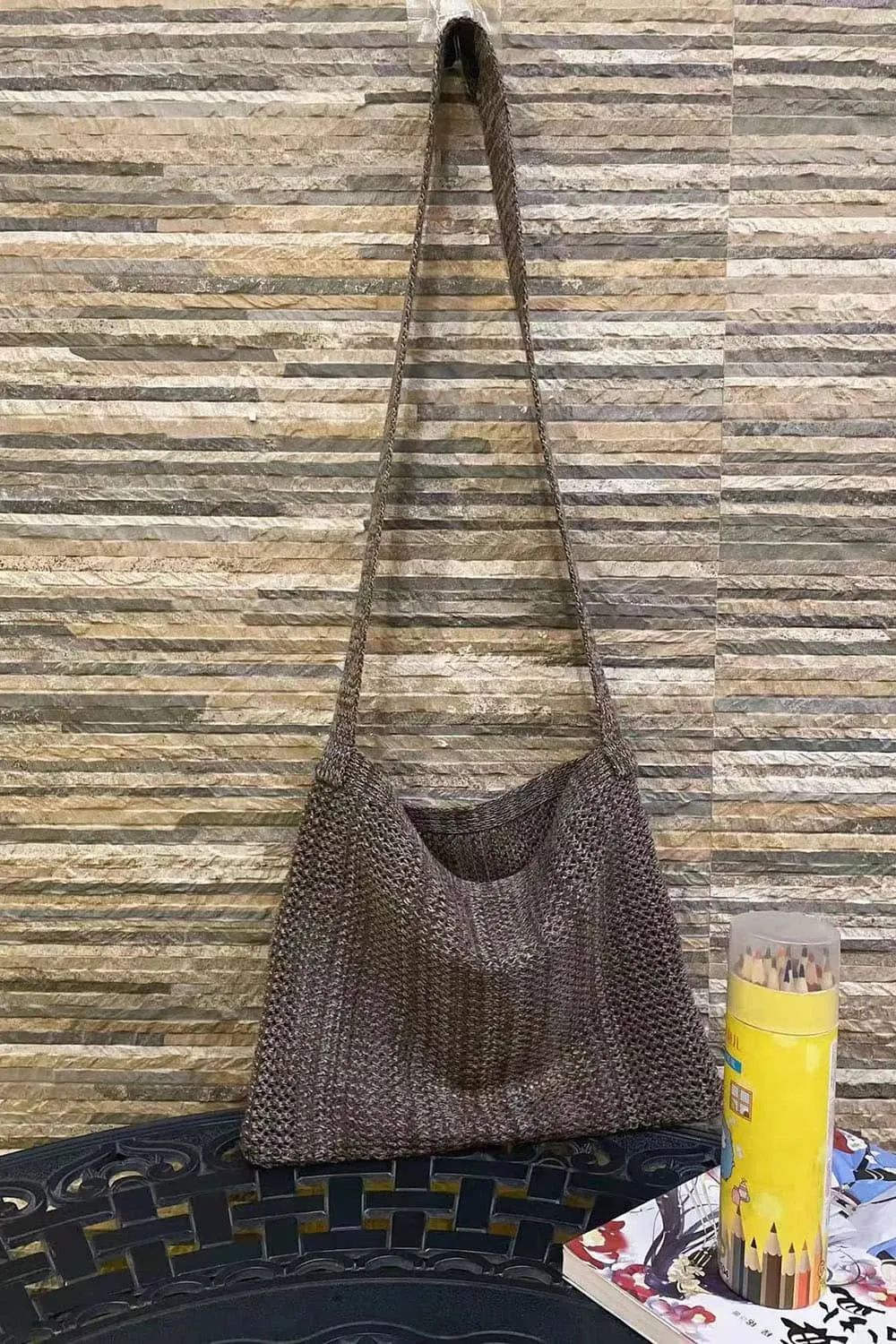 Hollow Crossbody Woven Bag
