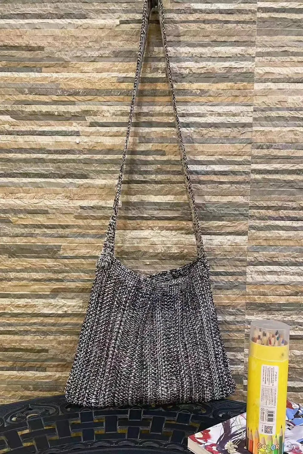 Hollow Crossbody Woven Bag