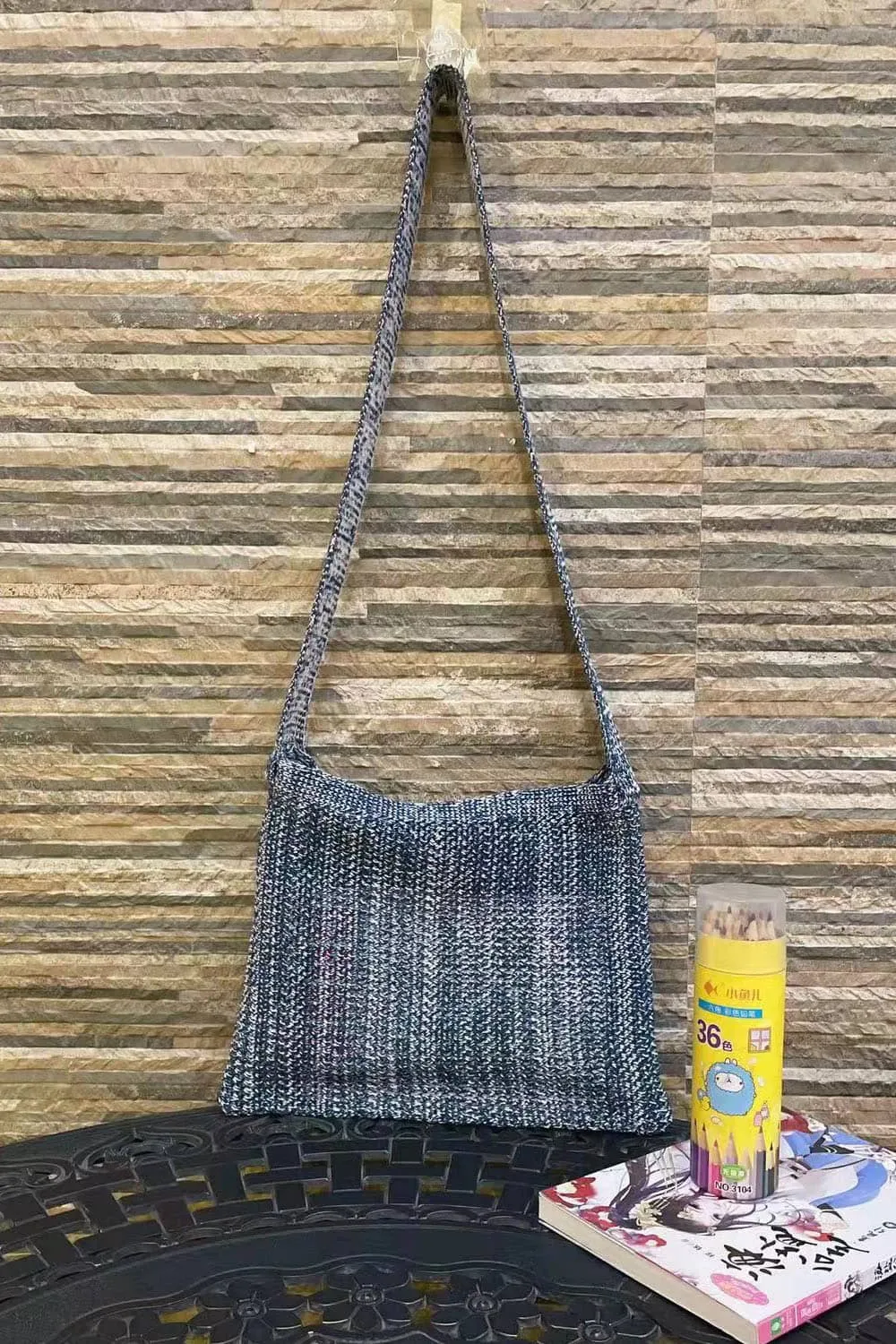 Hollow Crossbody Woven Bag