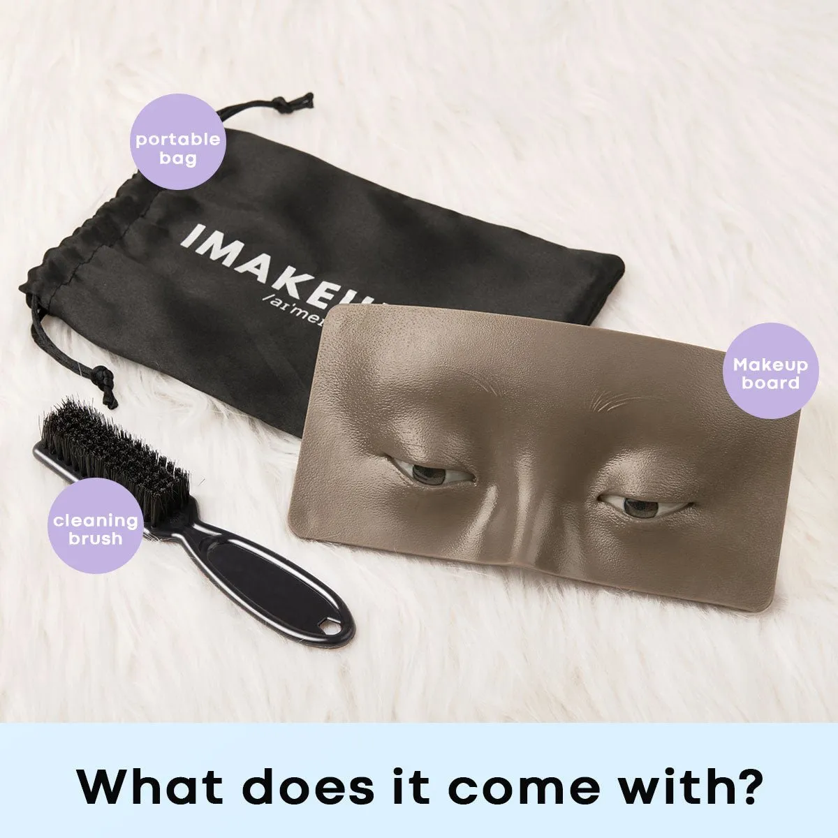 Imakeupnow - Makeup Practice Face Board #5 Brown 6 - Brown Eyes