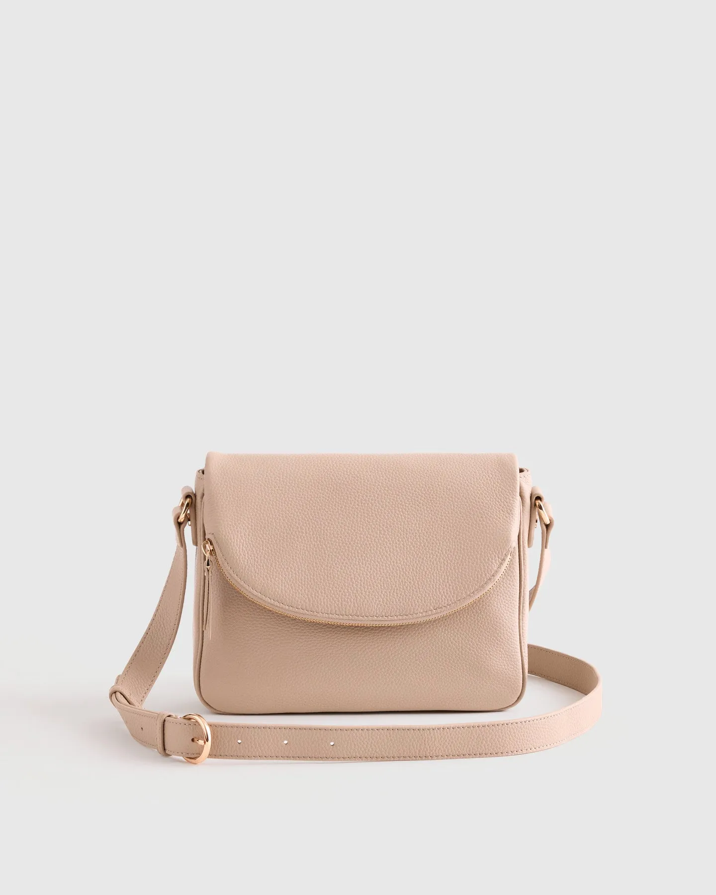 Italian Leather Foldover Crossbody