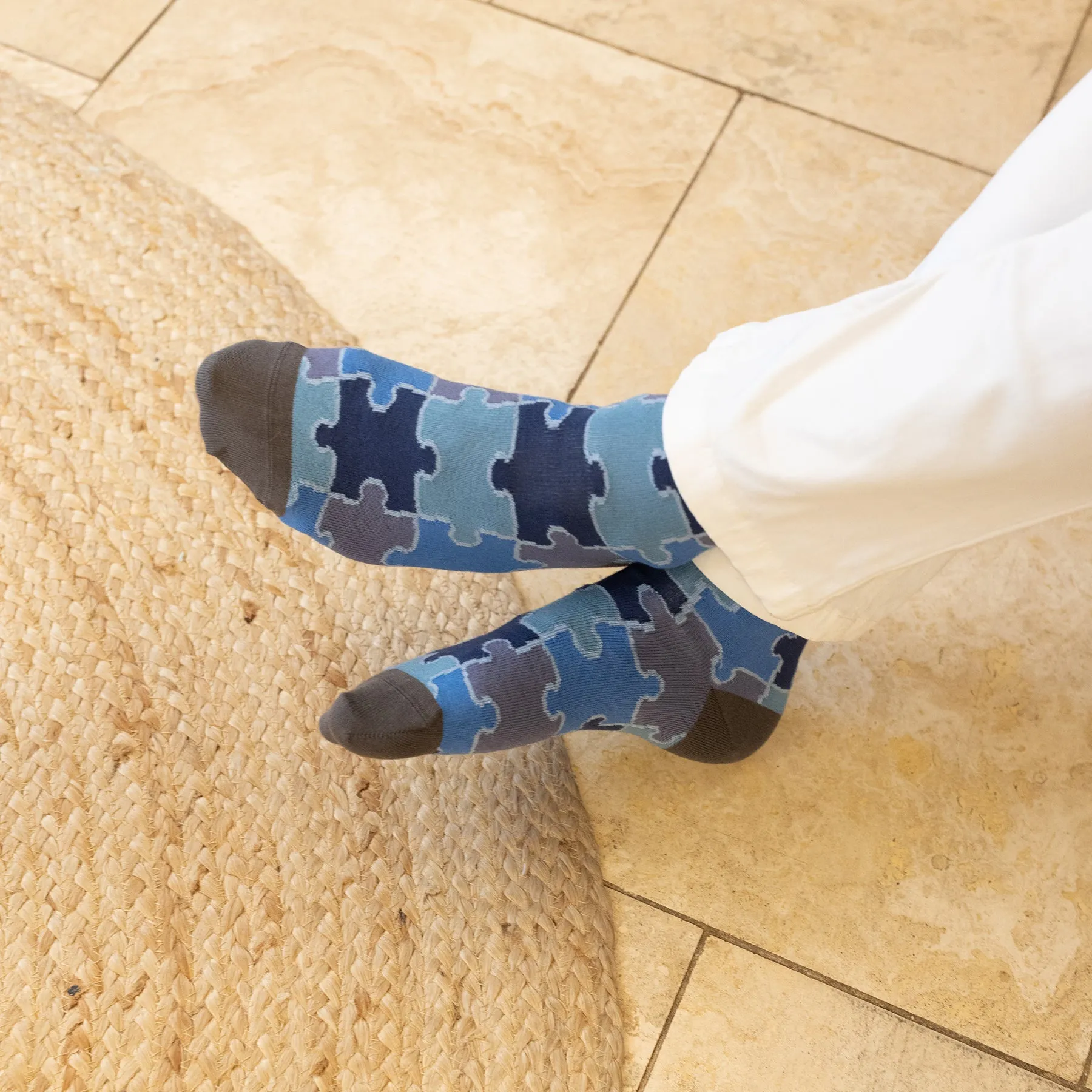 Jigsaw Men's Socks - Blue