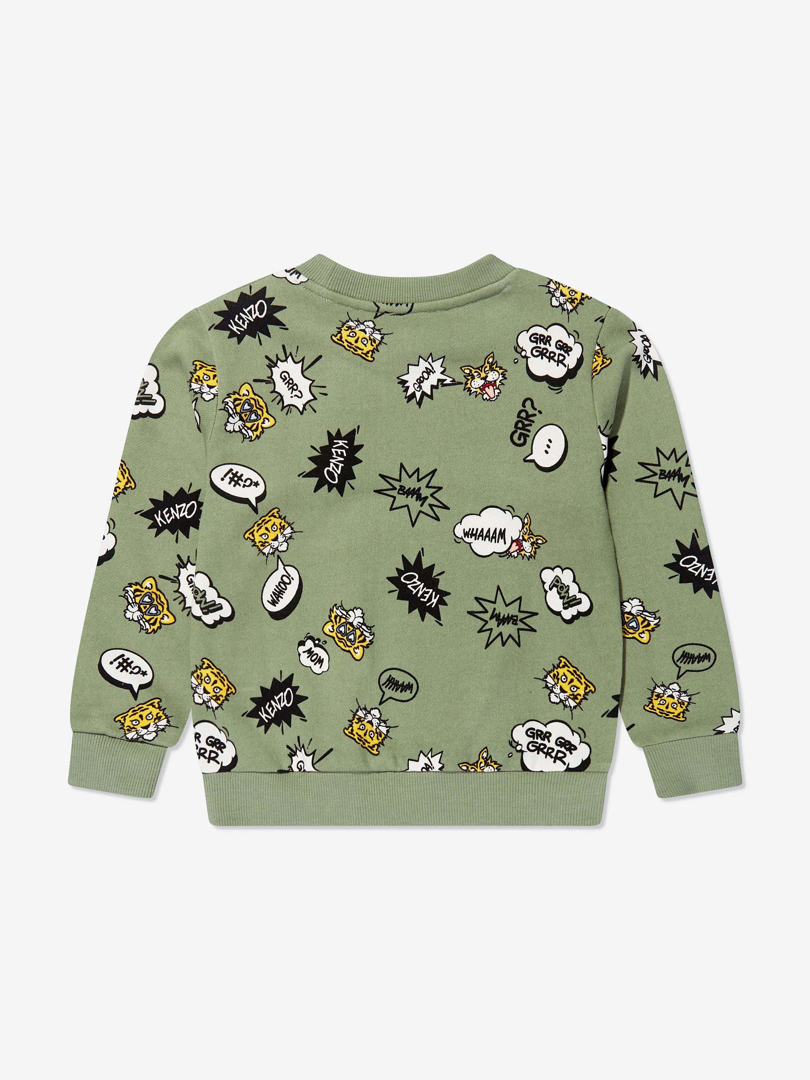 KENZO Boys Branded Sweatshirt in Green