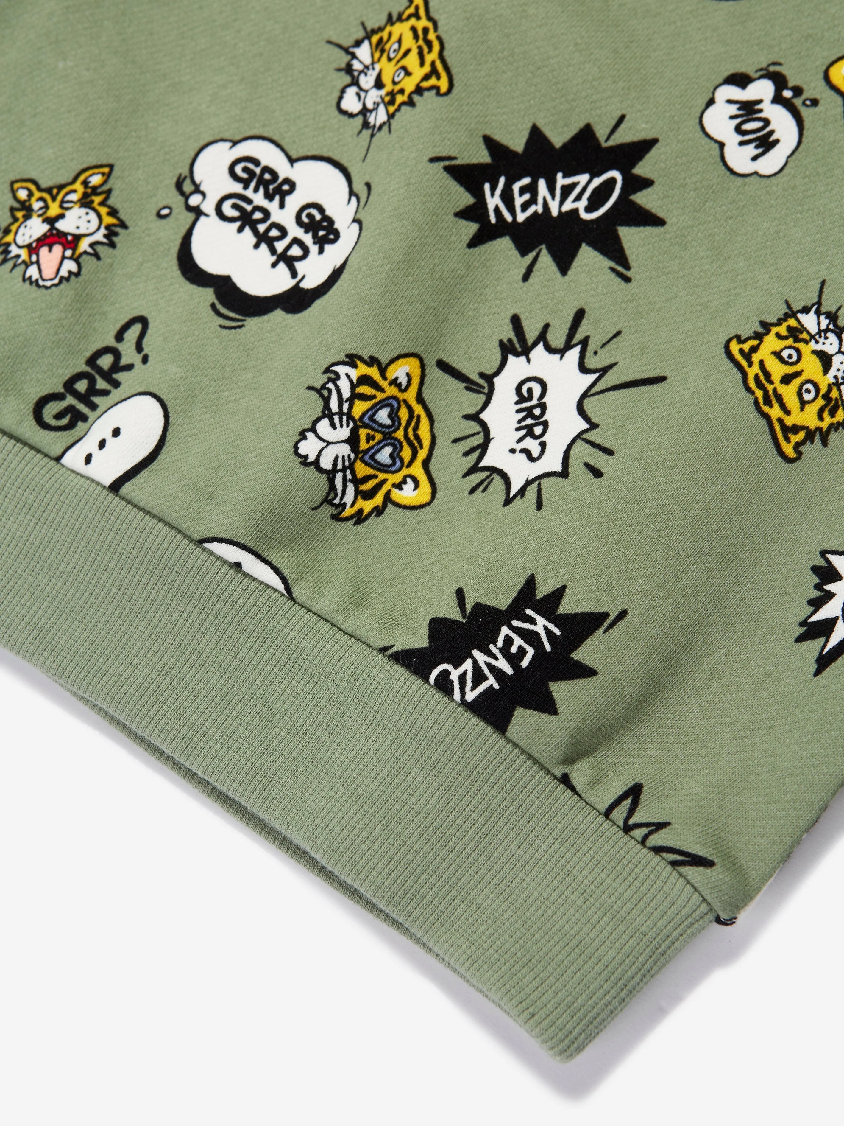 KENZO Boys Branded Sweatshirt in Green